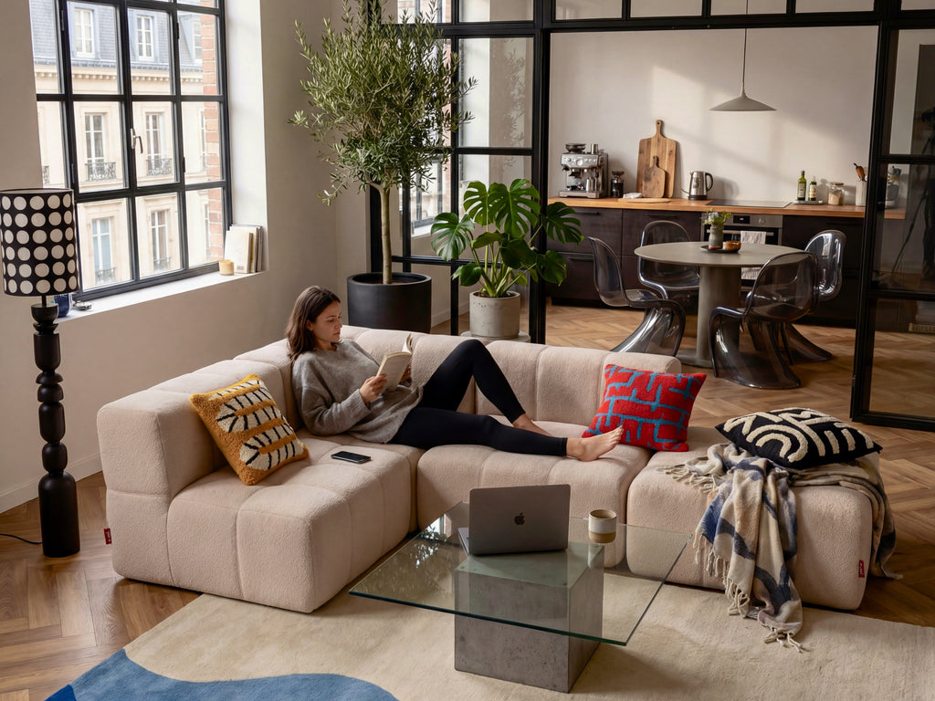2-Piece Modular Sofa – Beige