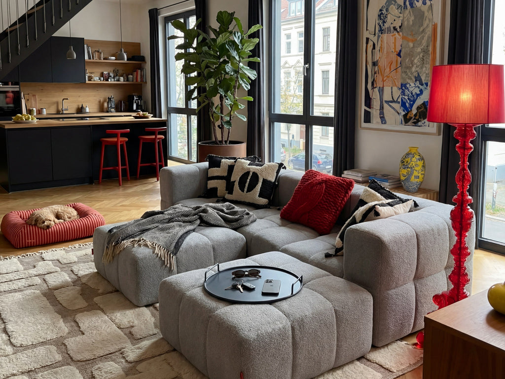 4-Piece Modular Sofa – Grey