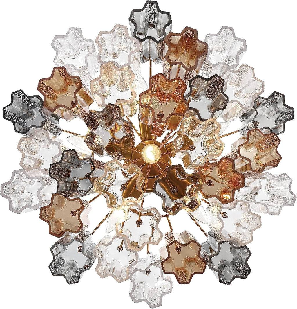 Addis 6 Light Antiqued Brass Contemporary Chandelier