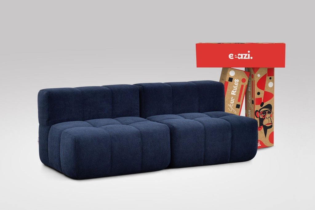 2-Piece Modular Sofa – Blue
