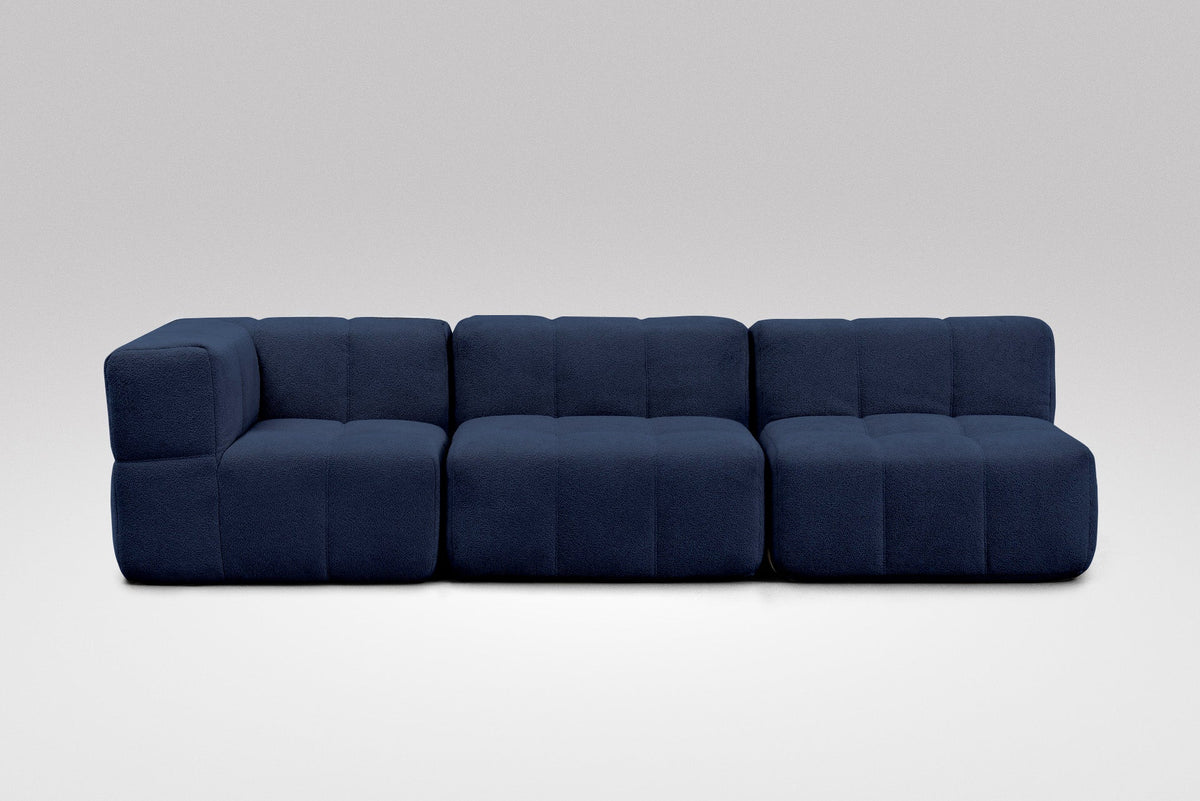 3-Piece Modular Sofa – Blue