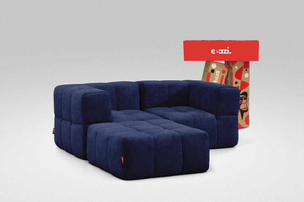 3-Piece Modular Sofa – Blue