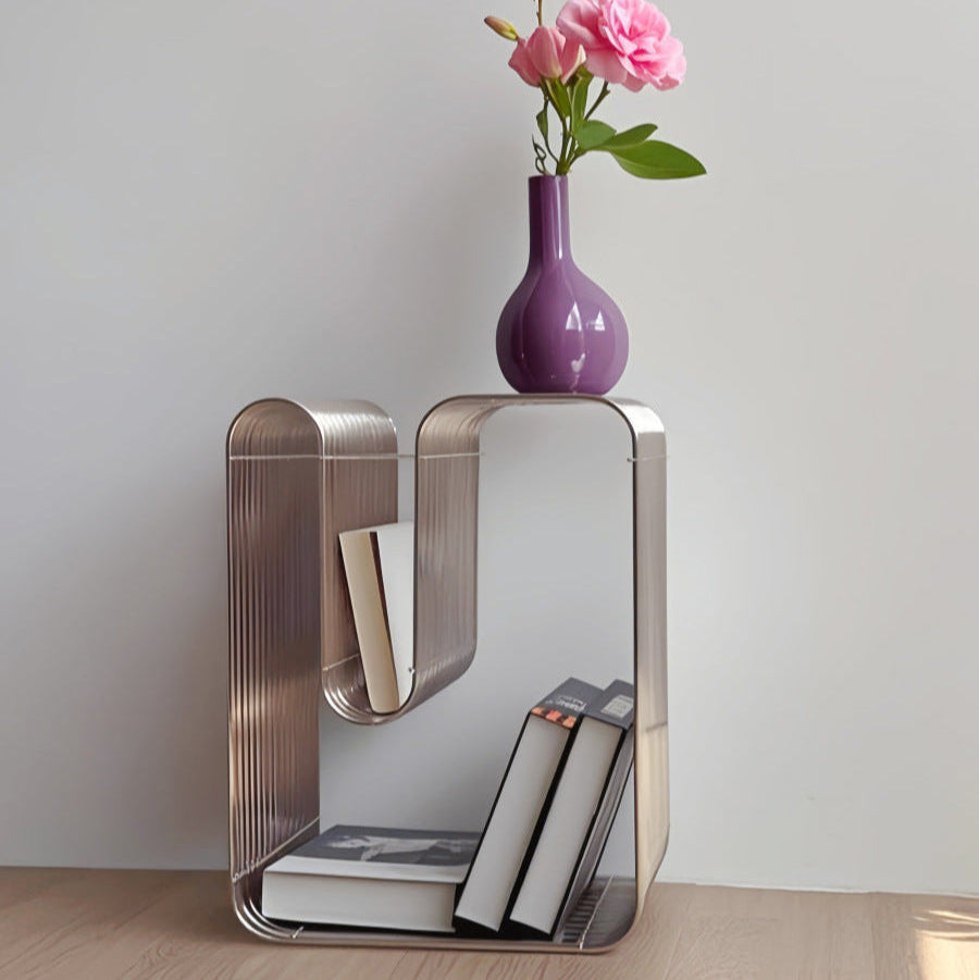 Minimalist Metal Magazine Rack