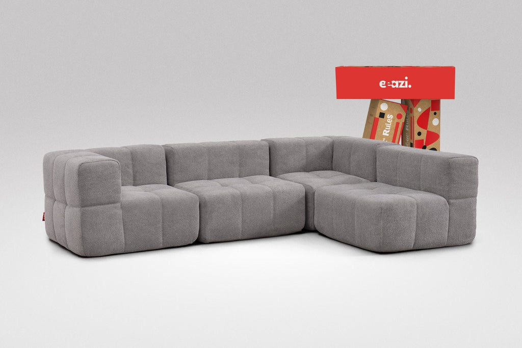 4-Piece Modular Sofa – Grey