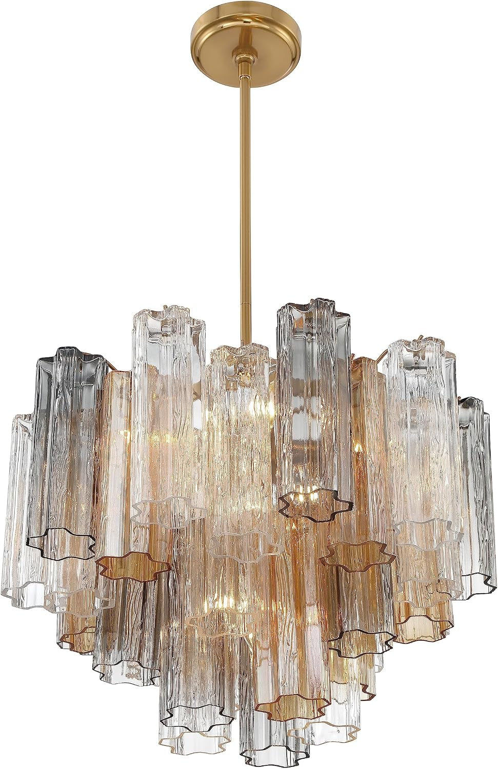 Addis 6 Light Antiqued Brass Contemporary Chandelier