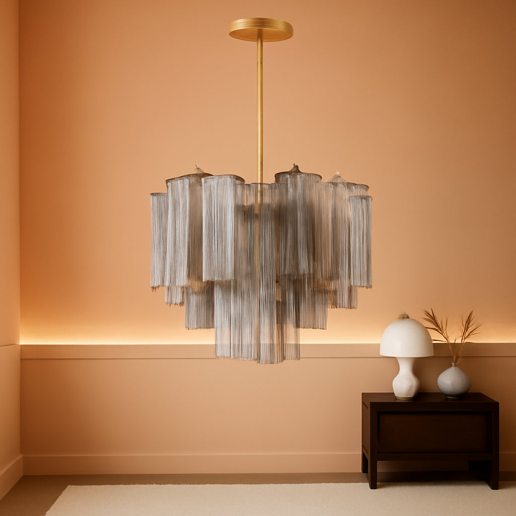 Addis 6 Light Antiqued Brass Contemporary Chandelier