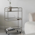 Stainless Steel Bar Cart with Wheels