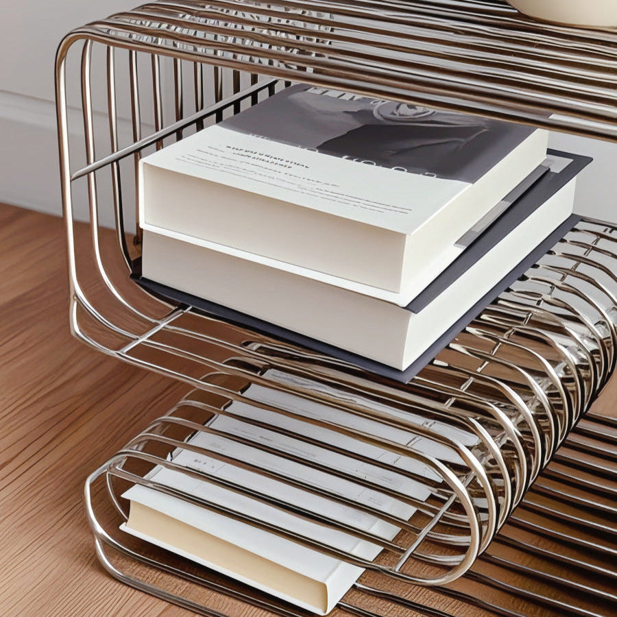 Minimalist Metal Magazine Rack