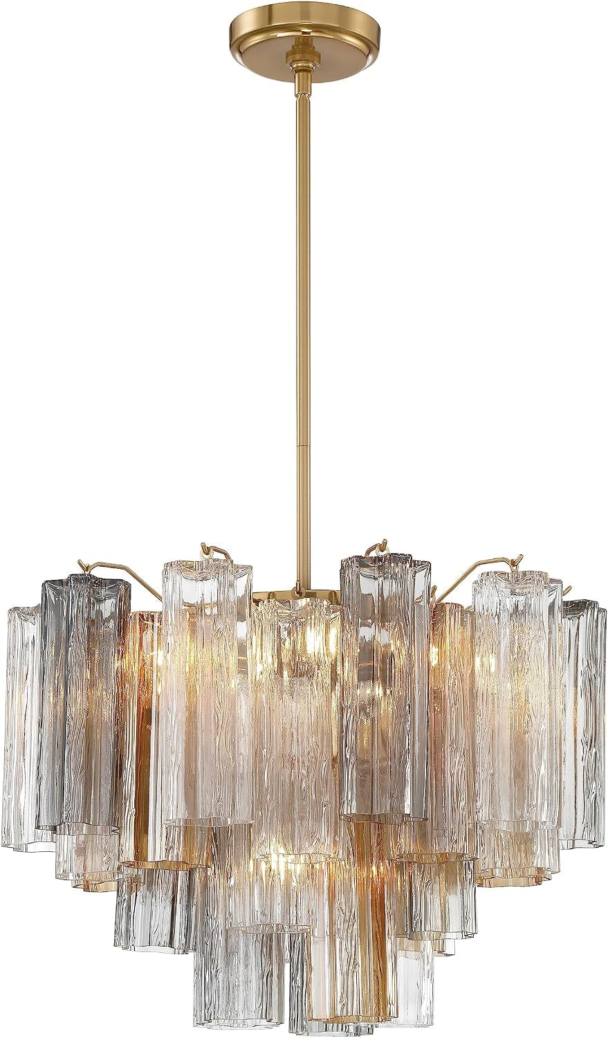 Addis 6 Light Antiqued Brass Contemporary Chandelier