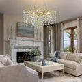 Luxurious Gold Crystal Tree Branch Indoor Chandelier