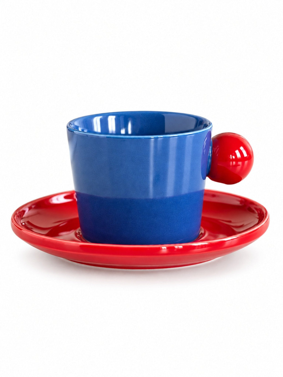 Handmade Skittles Coffee Mug With Saucer - Cute Dopamine Espresso Cup