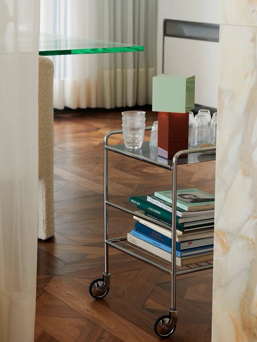 Modern Geometric Memphis Portable Dimmable Lamp - Bauhaus Pivot ATD7 Table Lamp